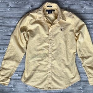 Ralph Lauren Yellow Slim Fit Oxford Shirt